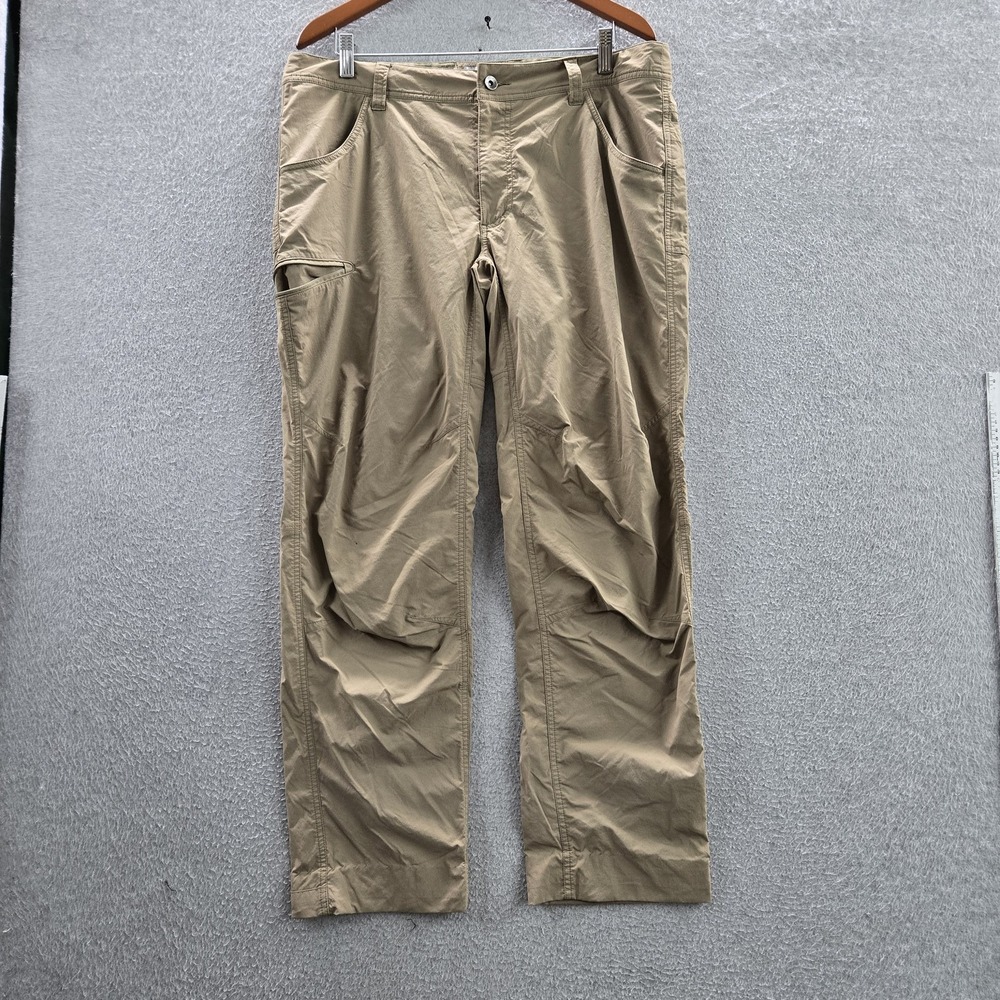 Marmot Men Activewear Pants XL Khaki Elastane Nylon Outdoor Hiking READ